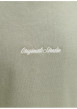 Thumbnail Sweat en coton olive pourvu d'un col rond et de manches longues - Image 2