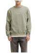 Thumbnail Sweat en coton olive pourvu d'un col rond et de manches longues - Image 3