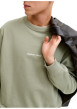 Thumbnail Sweat en coton olive pourvu d'un col rond et de manches longues - Image 5