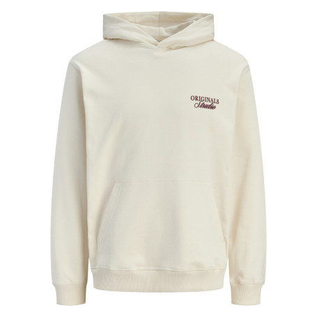 Sweat en coton écru à coupe droite pourvu d'un...
