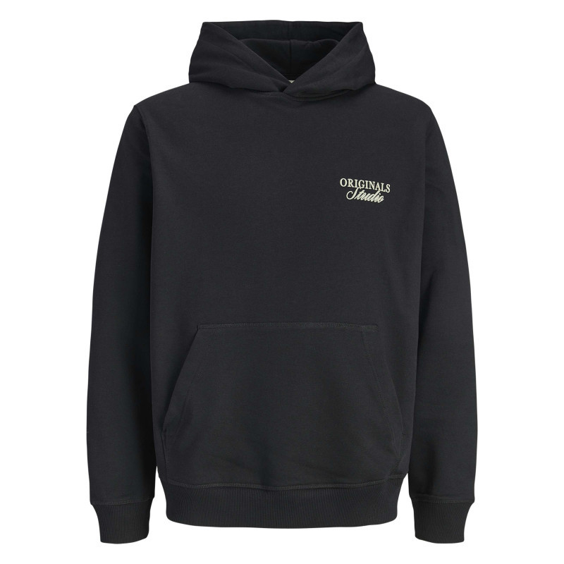 Jack & Jones - Sweat En Coton Noir à Coupe Droite Pourvu D'un Col à Capuche - Noir Jack & Jones - Sweat En Coton Noir à Coupe Droite Pourvu D'un Col à Capuche - Noir