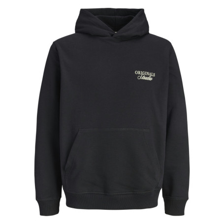 Sweat en coton noir à coupe droite pourvu d'un...