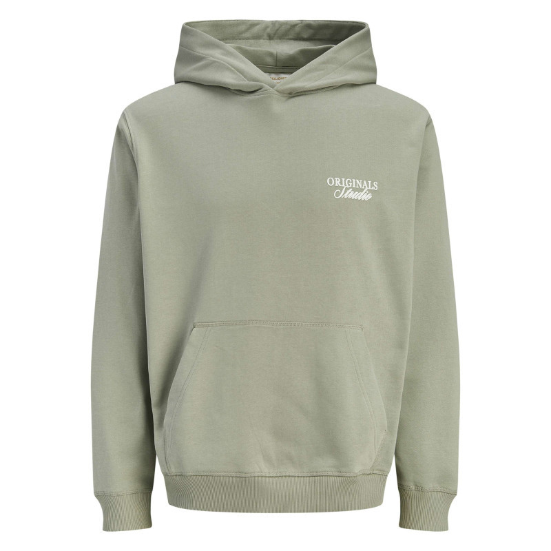 Jack & Jones - Sweat En Coton Kaki à Coupe Droite Pourvu D'un Col à Capuche - Vert Jack & Jones - Sweat En Coton Kaki à Coupe Droite Pourvu D'un Col à Capuche - Vert