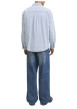 Thumbnail Chemise en coton bleue unie à coupe droite pourvue d'un col à revers - Image 4