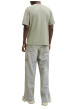 Thumbnail T-shirt en coton kaki pourvu d'un col rond et de manches courtes - Image 2