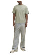 Thumbnail T-shirt en coton kaki pourvu d'un col rond et de manches courtes - Image 4