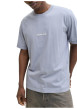 Thumbnail T-shirt en coton bleu pourvu d'un col rond et de manches courtes - Image 3