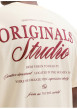 Thumbnail T-shirt en coton écru imprimé à coupe droite pourvu d'un col rond - Image 6