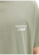 Thumbnail T-shirt en coton olive imprimé à coupe droite pourvu d'un col rond - Image 5
