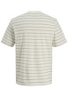 Thumbnail T-shirt en coton biologique beige à rayures pourvu d'un col rond - Image 2