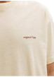 Thumbnail T-shirt en coton beige imprimé à coupe droite pourvu d'un col rond - Image 6