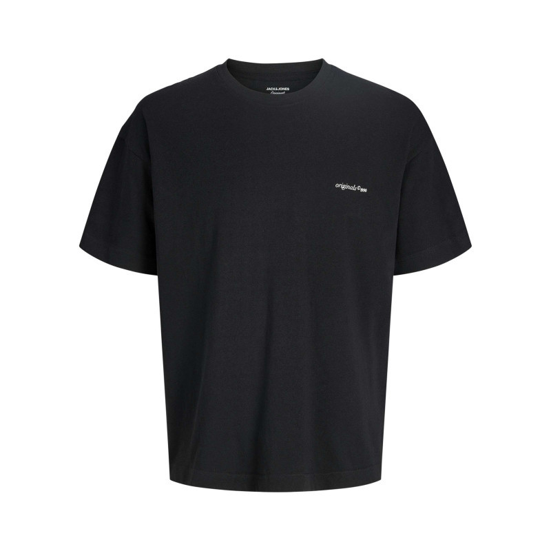 Jack & Jones - T-shirt En Coton Noir Imprimé à Coupe Droite Pourvu D'un Col Rond - Noir Jack & Jones - T-shirt En Coton Noir Imprimé à Coupe Droite Pourvu D'un Col Rond - Noir