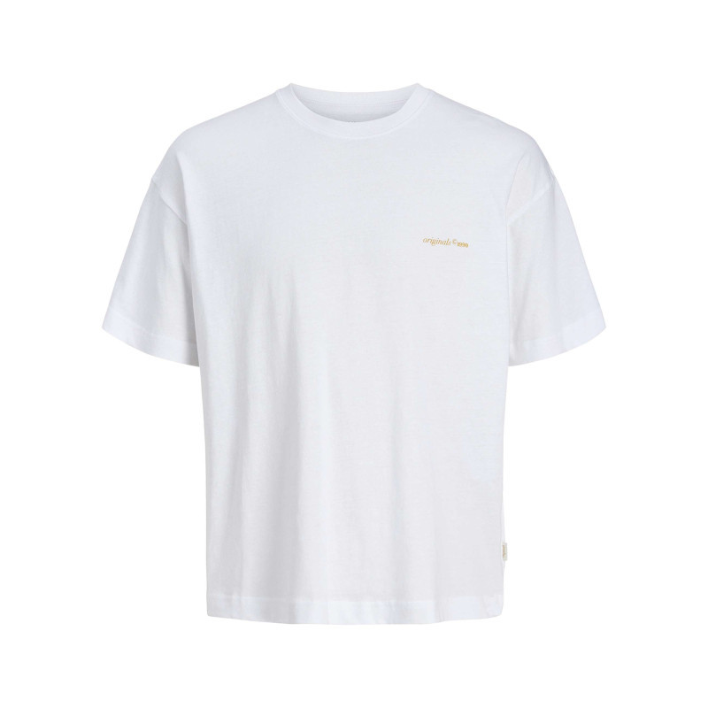 Jack & Jones - T-shirt En Coton Blanc Imprimé à Coupe Droite Pourvu D'un Col Rond - Blanc Jack & Jones - T-shirt En Coton Blanc Imprimé à Coupe Droite Pourvu D'un Col Rond - Blanc
