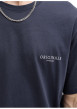 Thumbnail T-shirt en coton biologique marine imprimé à coupe droite pourvu d'un col rond - Image 5