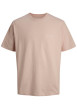 Thumbnail T-shirt en coton biologique rose imprimé à coupe droite pourvu d'un col rond