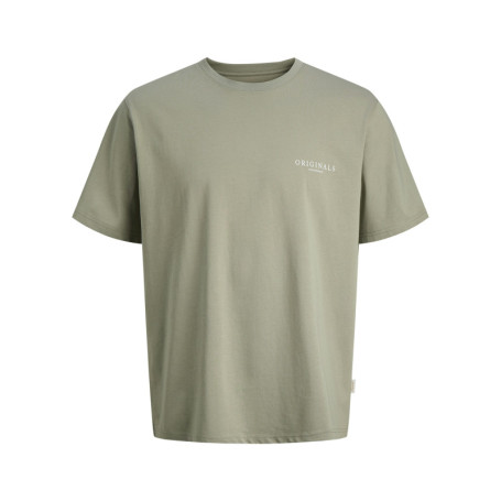 T-shirt en coton biologique olive imprimé à...