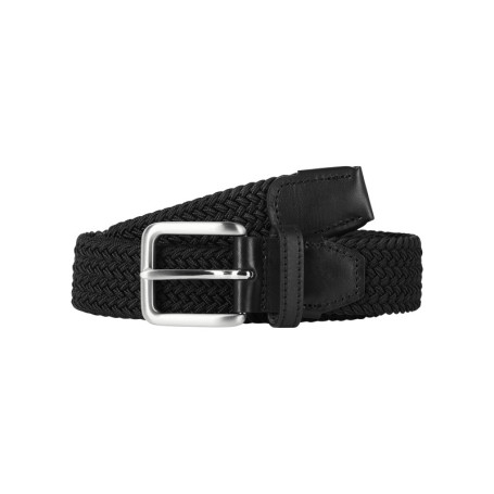 Ceinture noire texturée effet tressé avec...