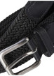 Thumbnail Ceinture noire texturée effet tressé avec boucle à ardillon argentée - Image 5