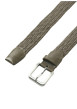 Thumbnail Ceinture taupe texturée effet tressé avec boucle à ardillon argentée - Image 2