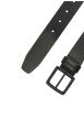 Thumbnail Ceinture en cuir de buffle noire pourvu du nom de la marque sur le passant - Image 2