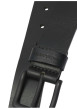 Thumbnail Ceinture en cuir de buffle noire pourvu du nom de la marque sur le passant - Image 3
