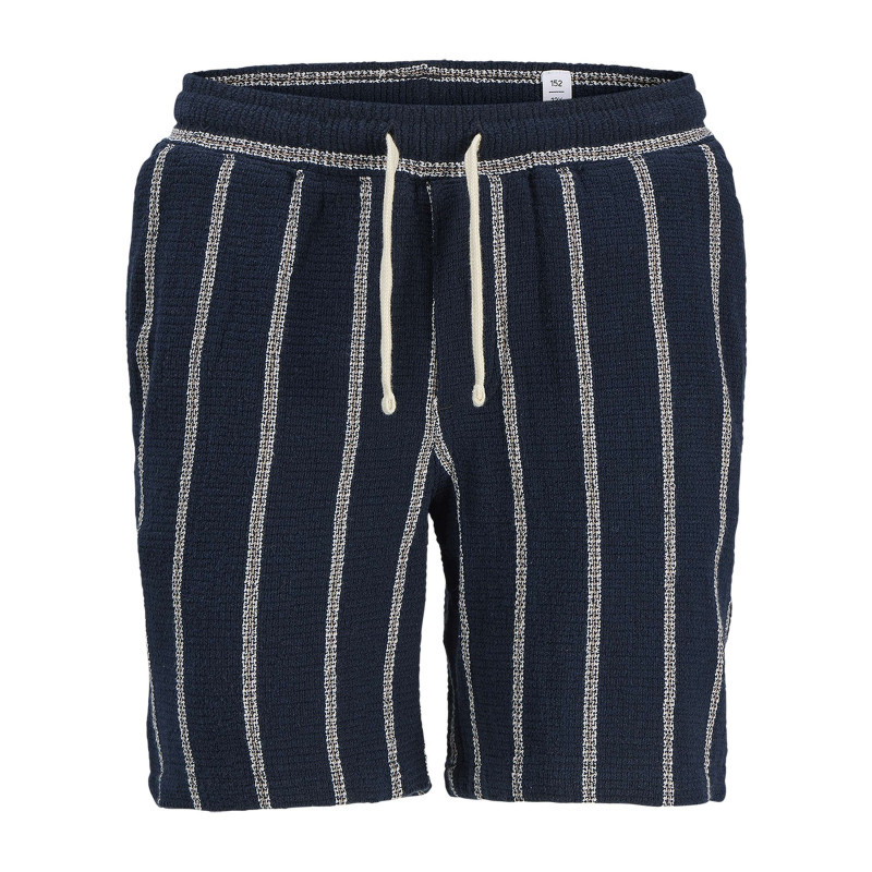 Jack & Jones - Short Chino En Coton Mélangé Marine Orné D'un Motif à Rayures - Bleu Foncé