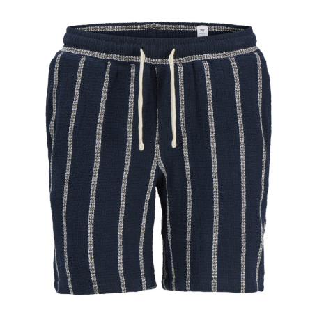 Short chino en coton mélangé marine orné d'un...