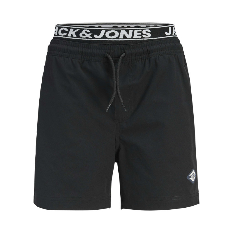 Jack & Jones - Short De Bain Noir à Coupe Ajustée Pourvu D'une Ceinture élastiquée - Noir Jack & Jones - Short De Bain Noir à Coupe Ajustée Pourvu D'une Ceinture élastiquée - Noir