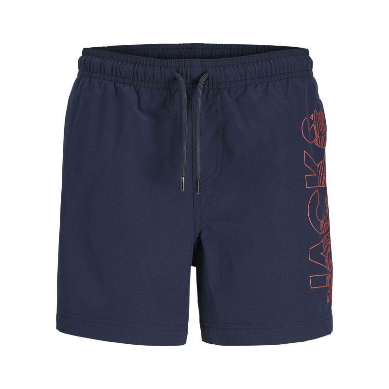 Jack & Jones - Short De Bain Marine à Coupe Ajustée Pourvu D'un Cordon De Serrage - Bleu Foncé Jack & Jones - Short De Bain Marine à Coupe Ajustée Pourvu D'un Cordon De Serrage - Bleu Foncé
