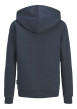 Thumbnail Sweat en coton marine à coupe droite pourvu d'un col à capuche - Image 2