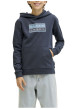 Thumbnail Sweat en coton marine à coupe droite pourvu d'un col à capuche - Image 3