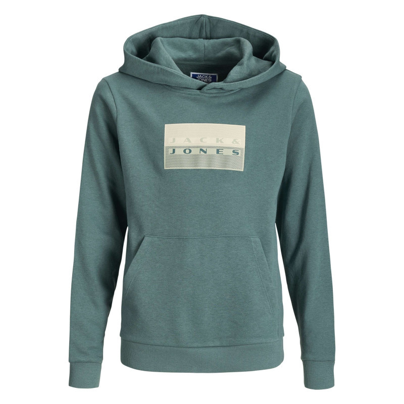 Jack & Jones - Sweat En Coton Vert à Coupe Droite Pourvu D'un Col à Capuche - Vert