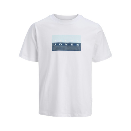 T-shirt en coton blanc à coupe droite pourvu...