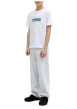 Thumbnail T-shirt en coton blanc à coupe droite pourvu d'un col rond côtelé - Image 7