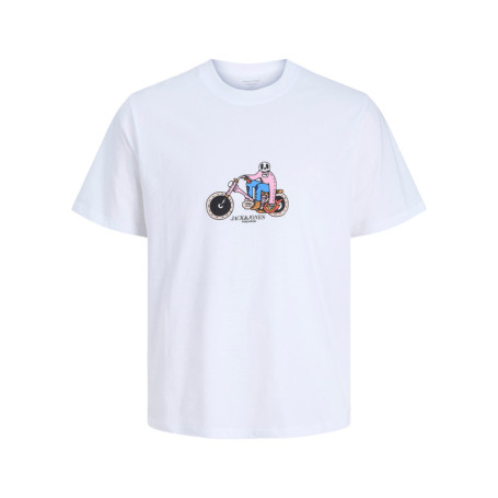 T-shirt en coton biologique blanc à coupe...