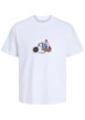 Thumbnail T-shirt en coton biologique blanc à coupe droite orné d'une illustration