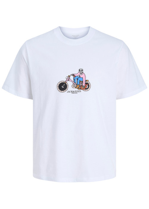 T-shirt en coton biologique blanc à coupe...