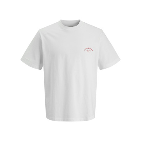 T-shirt en coton blanc imprimé à coupe droite...