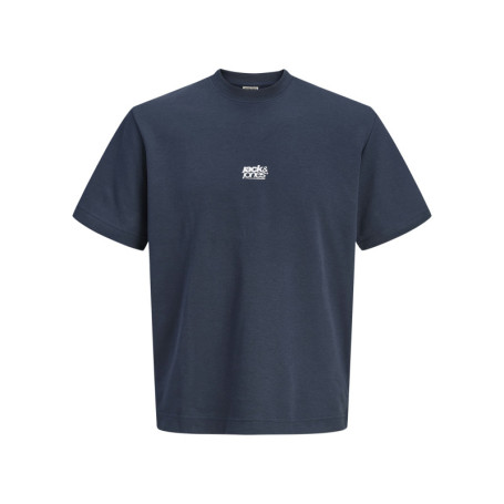 T-shirt marine imprimé à coupe droite pourvu...