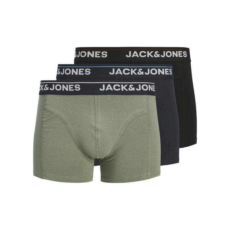 Jack & Jones - Lot De 3 Boxers En Coton Biologique Multicolores Pourvus Du Nom De La Marque - Multicolore Jack & Jones - Lot De 3 Boxers En Coton Biologique Multicolores Pourvus Du Nom De La Marque - Multicolore
