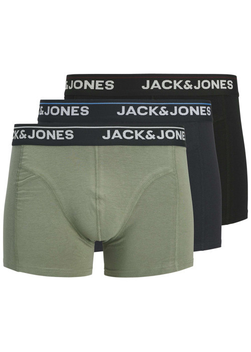 Lot de 3 boxers en coton biologique multicolores pourvus du nom de la marque