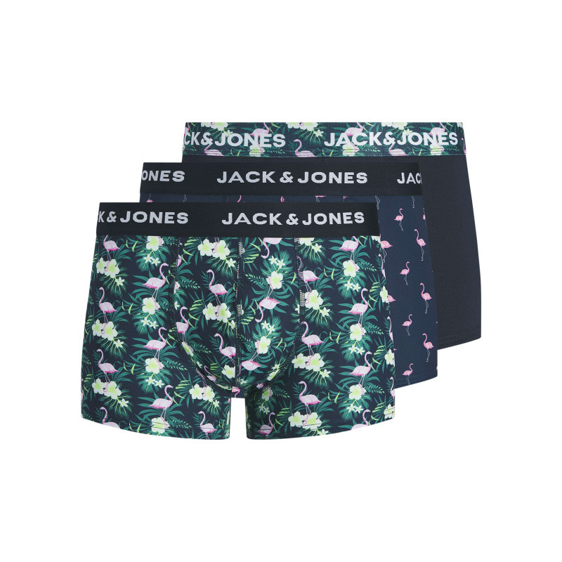 Jack & Jones - Lot De 3 Boxers Multicolores Imprimés Pourvus Du Nom De La Marque - Multicolore Jack & Jones - Lot De 3 Boxers Multicolores Imprimés Pourvus Du Nom De La Marque - Multicolore