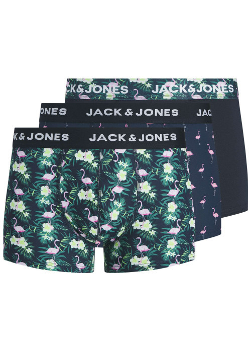 Lot de 3 boxers multicolores imprimés pourvus du nom de la marque