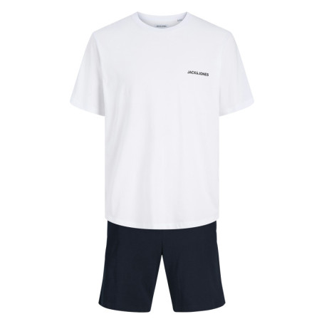 Pyjama court en coton blanc pourvu du logo de...