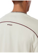 Thumbnail T-shirt en coton écru avec logo à coupe droite et à col rond - Image 4