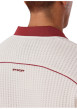 Thumbnail Polo en coton écru avec logo à coupe droite et à col boutonné - Image 4