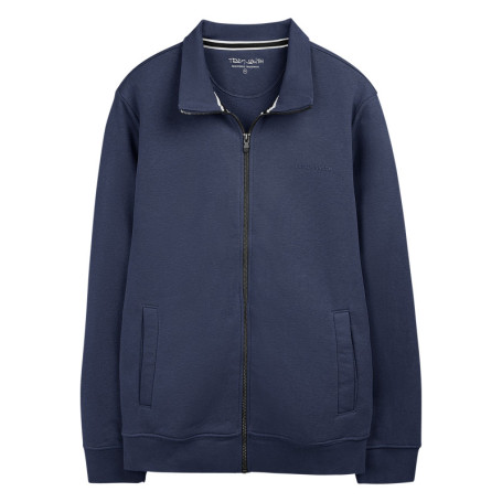 Sweat bleu foncé uni avec une coupe droite et...