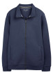 Thumbnail Sweat bleu foncé uni avec une coupe droite et un col montant