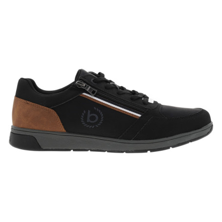 Sneakers noires à talon plat avec des lacets et...
