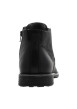 Thumbnail Bottines noires en cuir à talon décroché bas avec un zip et des lacets ronds - Image 6